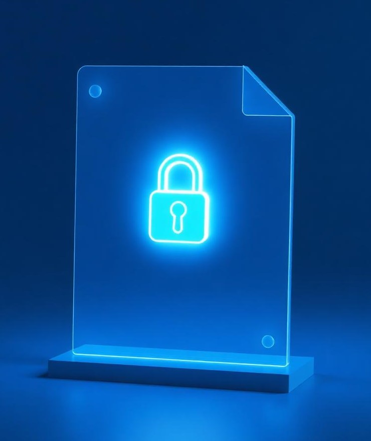 Encrypted legal document